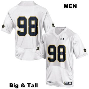 Notre Dame Fighting Irish Men's Jamion Franklin #98 White Under Armour No Name Authentic Stitched Big & Tall College NCAA Football Jersey AHP4099ZX